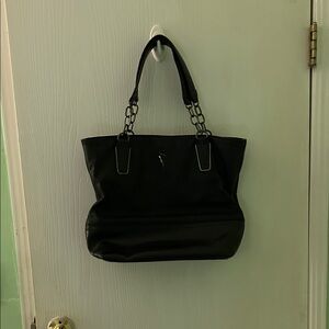 Simply Vera Vera Wang Black Tote with Chain Handles